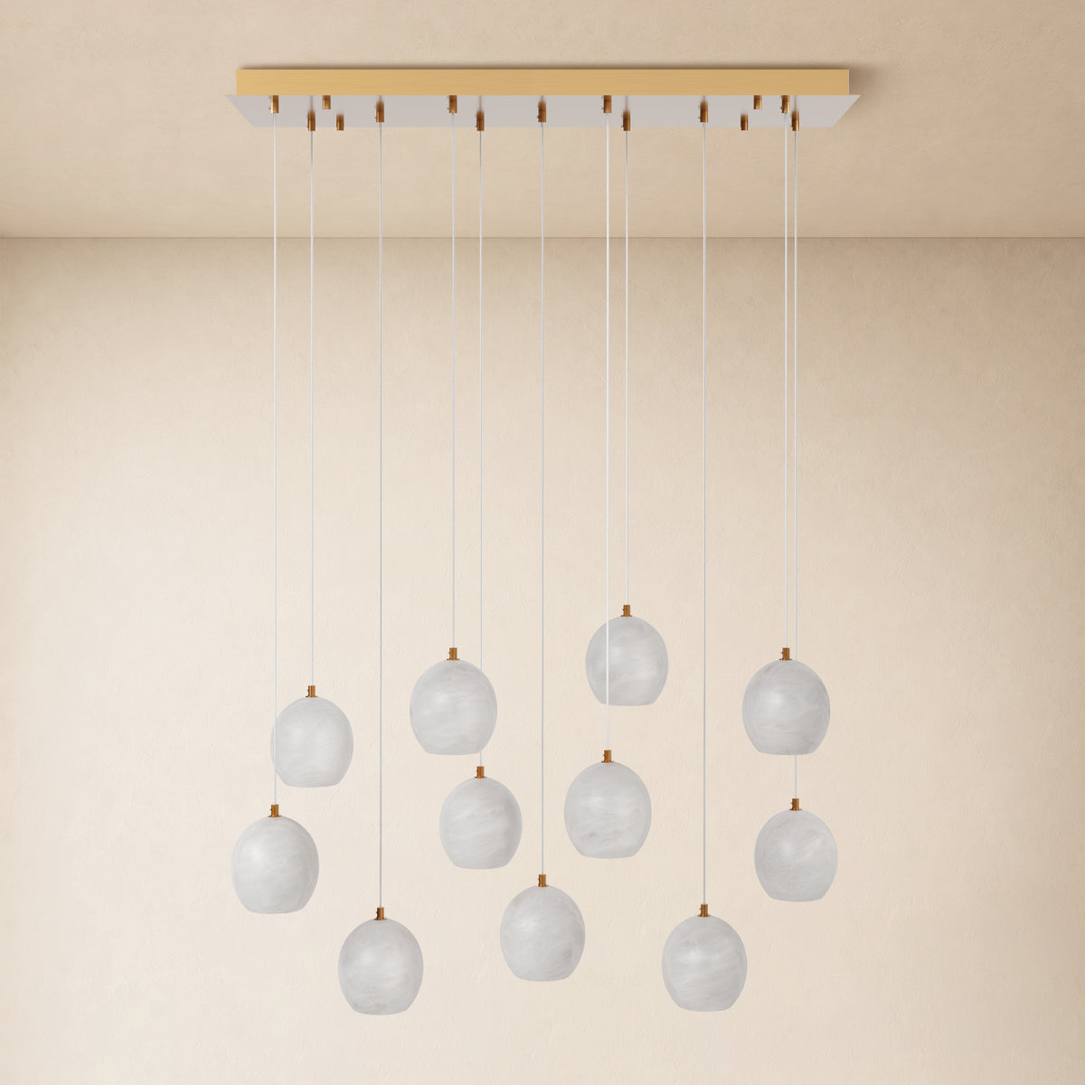 Quorvyn Resin Globe Linear Chandelier 