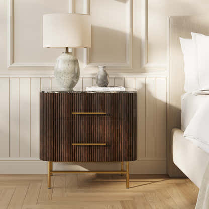 Ewan Sintered Stone Nightstand 26"W