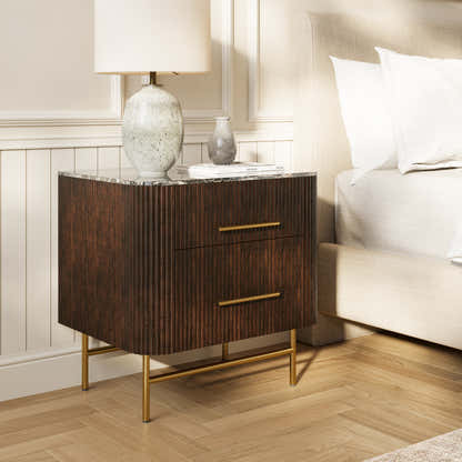 Ewan Sintered Stone Nightstand 26"W