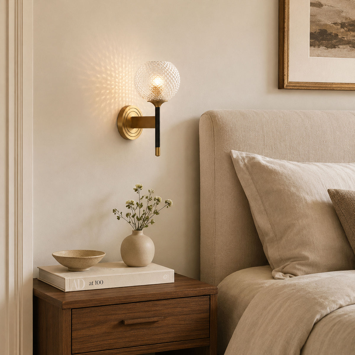 Telara Lattice Glass Wall Sconce