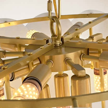 Egwent Alabaster Dish Magnolia Multi-Tiered Round Chandelier 43"D#Finish_Gold