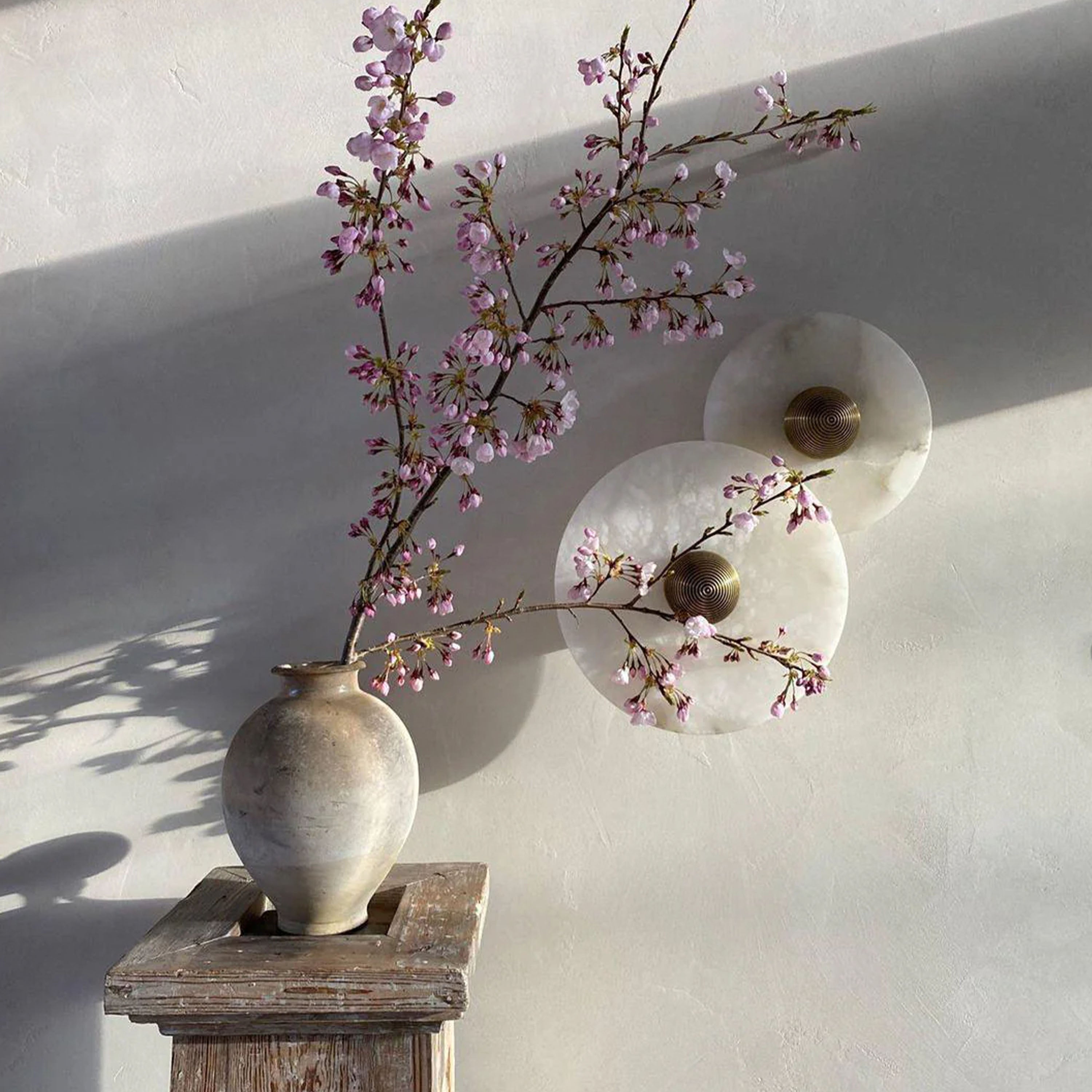 Miles Alabaster Wall Lamp 8"D