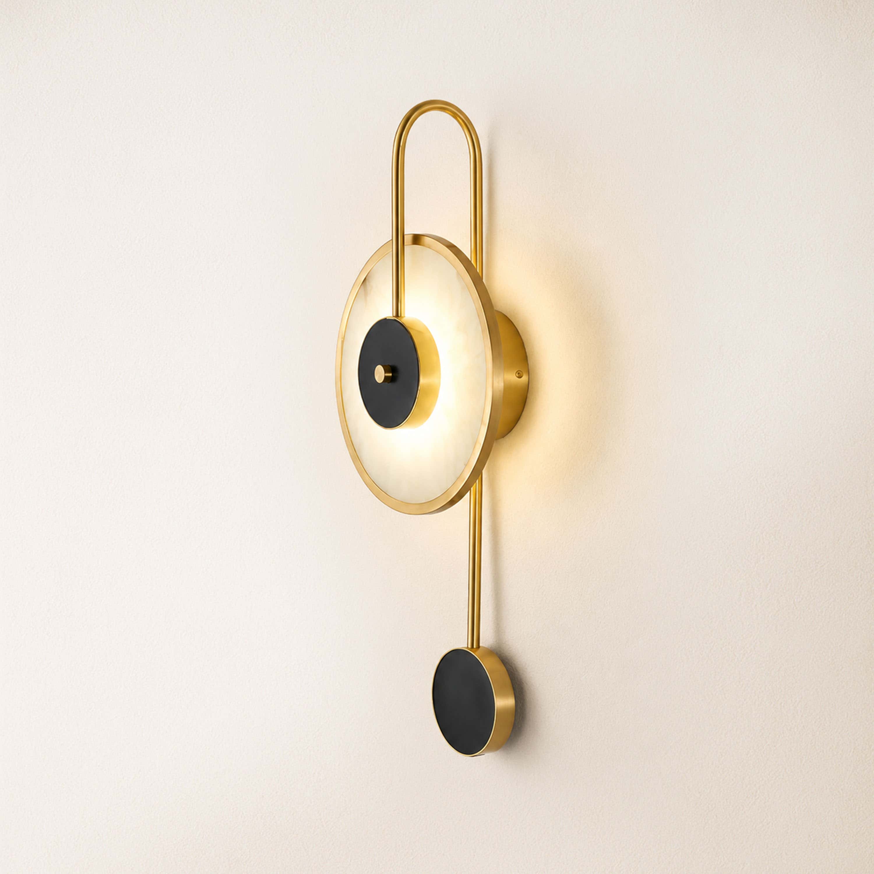 Nyxora Marble Disc Wall Sconce