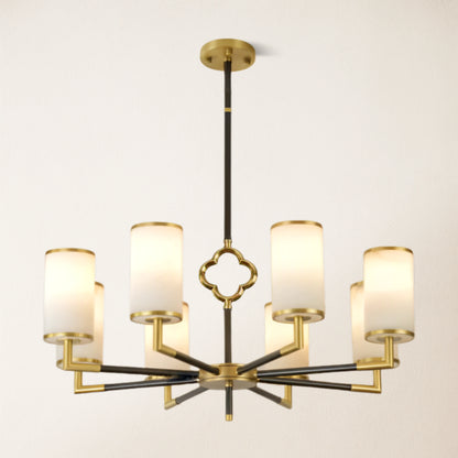 Moral Multi-layer Branda Alabaster Round chandelier 34"D