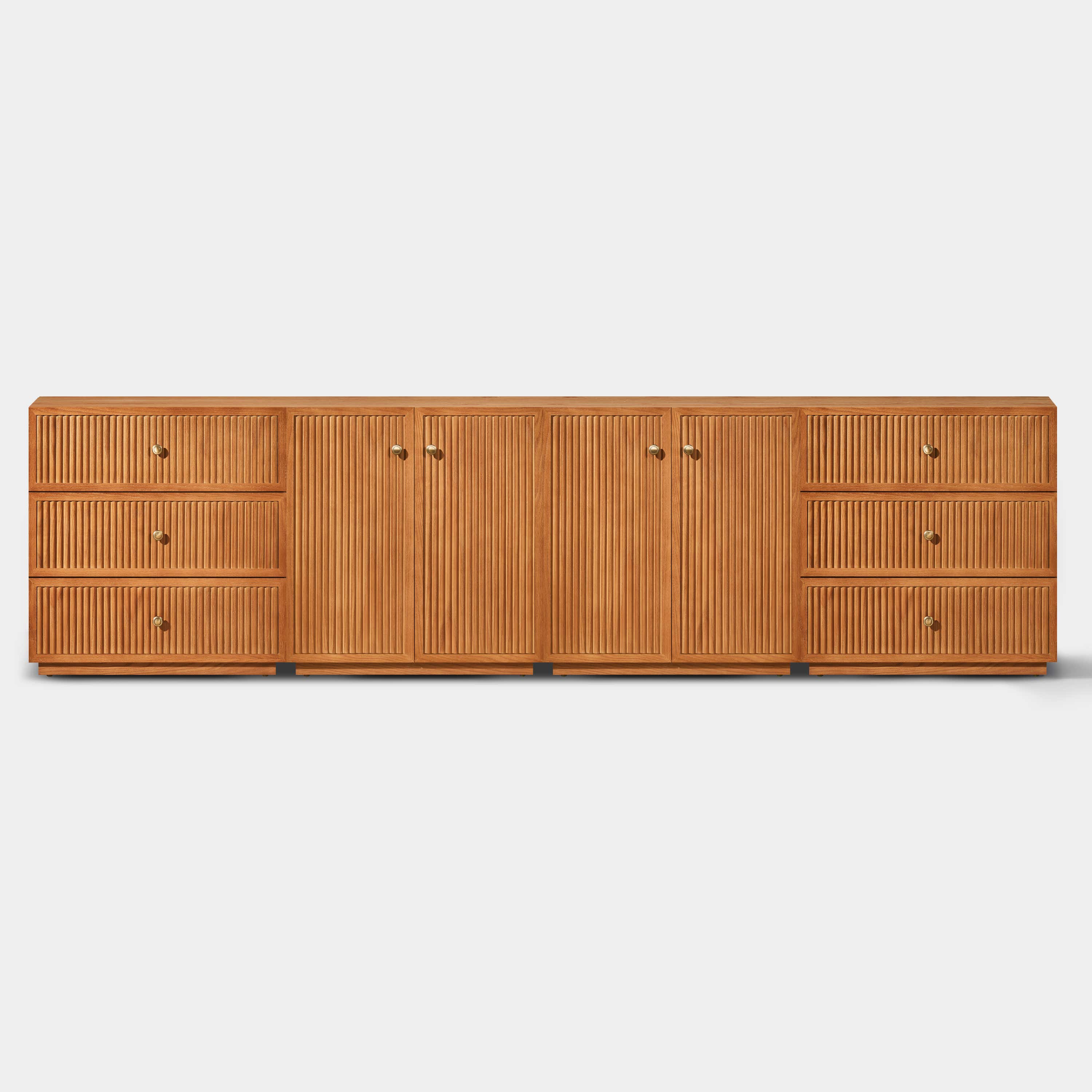 Avery Oak Modular Media Console 120"W