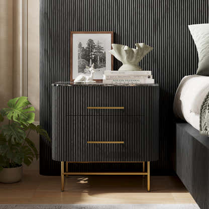 Ewan Sintered Stone Nightstand 26"W