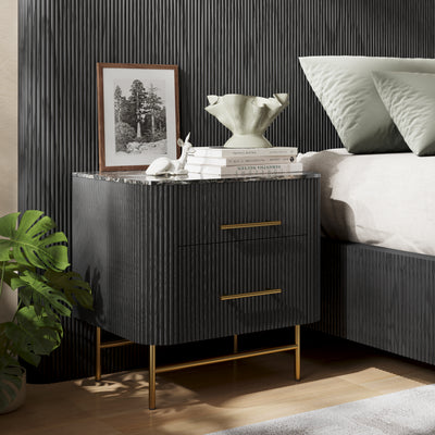 Ewan Sintered Stone Nightstand 26"W