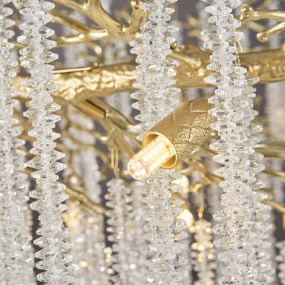 Snow Tree Branch Crystal Chandelier 40"D