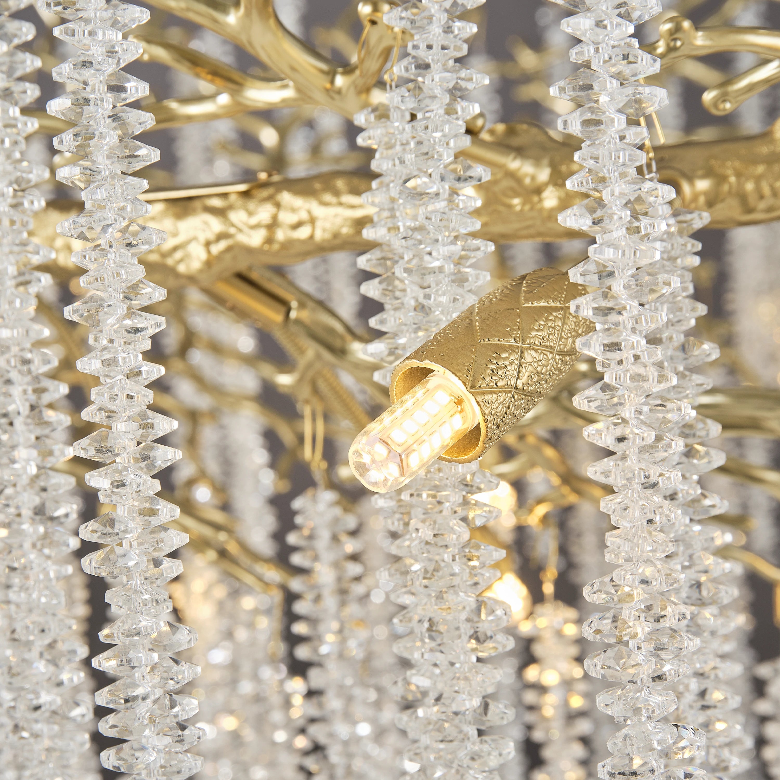 Snow Tree Branch Chandelier 47''D