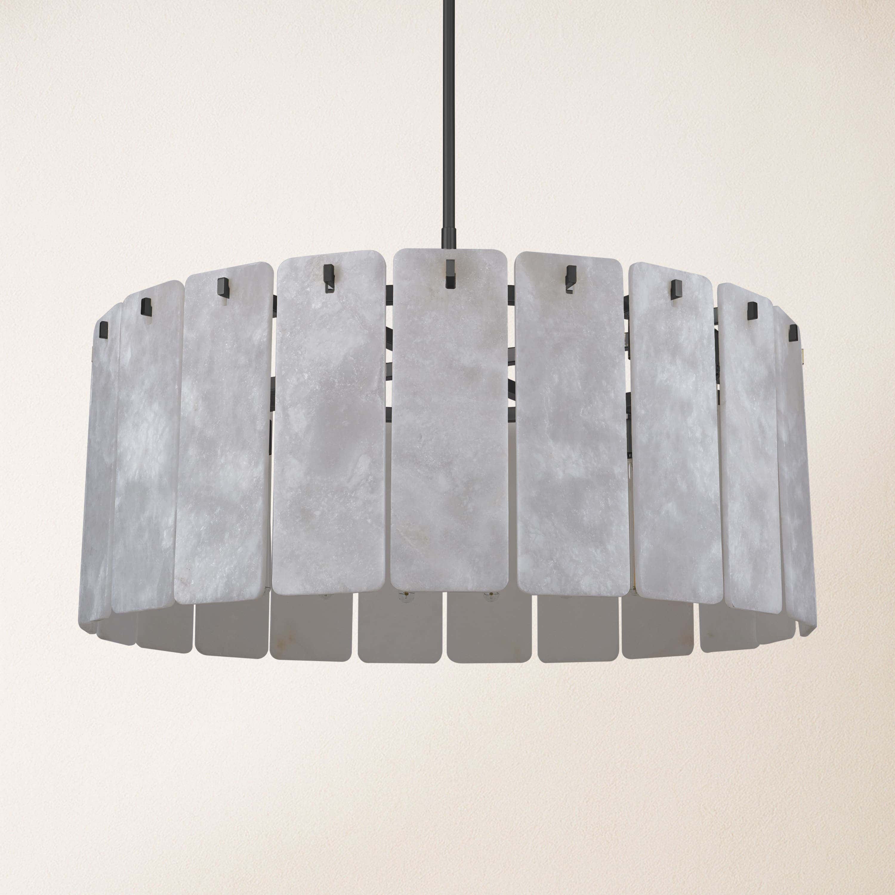 Lunara Alabaster Round Chandelier 36"W