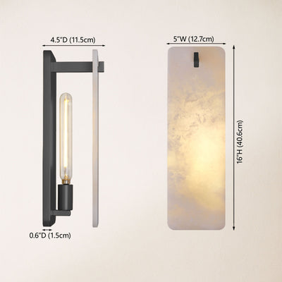 Lunara Alabaster Wall Sconce 16"H