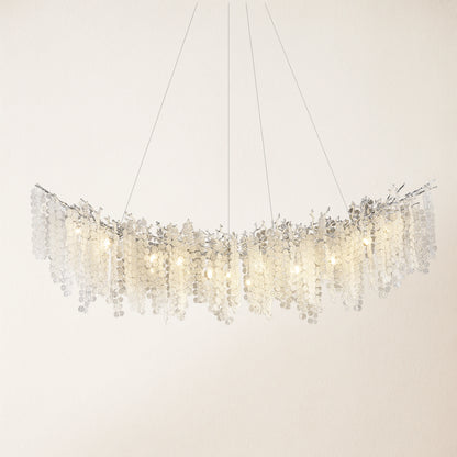 Shiro Noda Crystal Tree Branch Linear Chandelier 72"