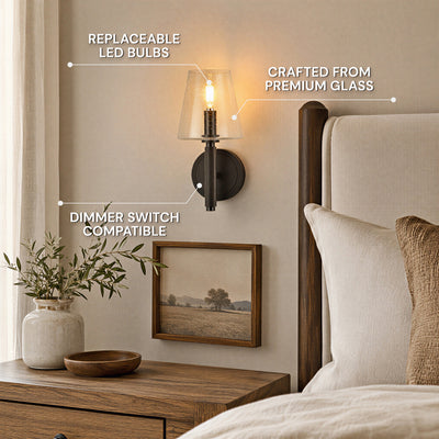 Evora Bubble Glass Wall Sconce