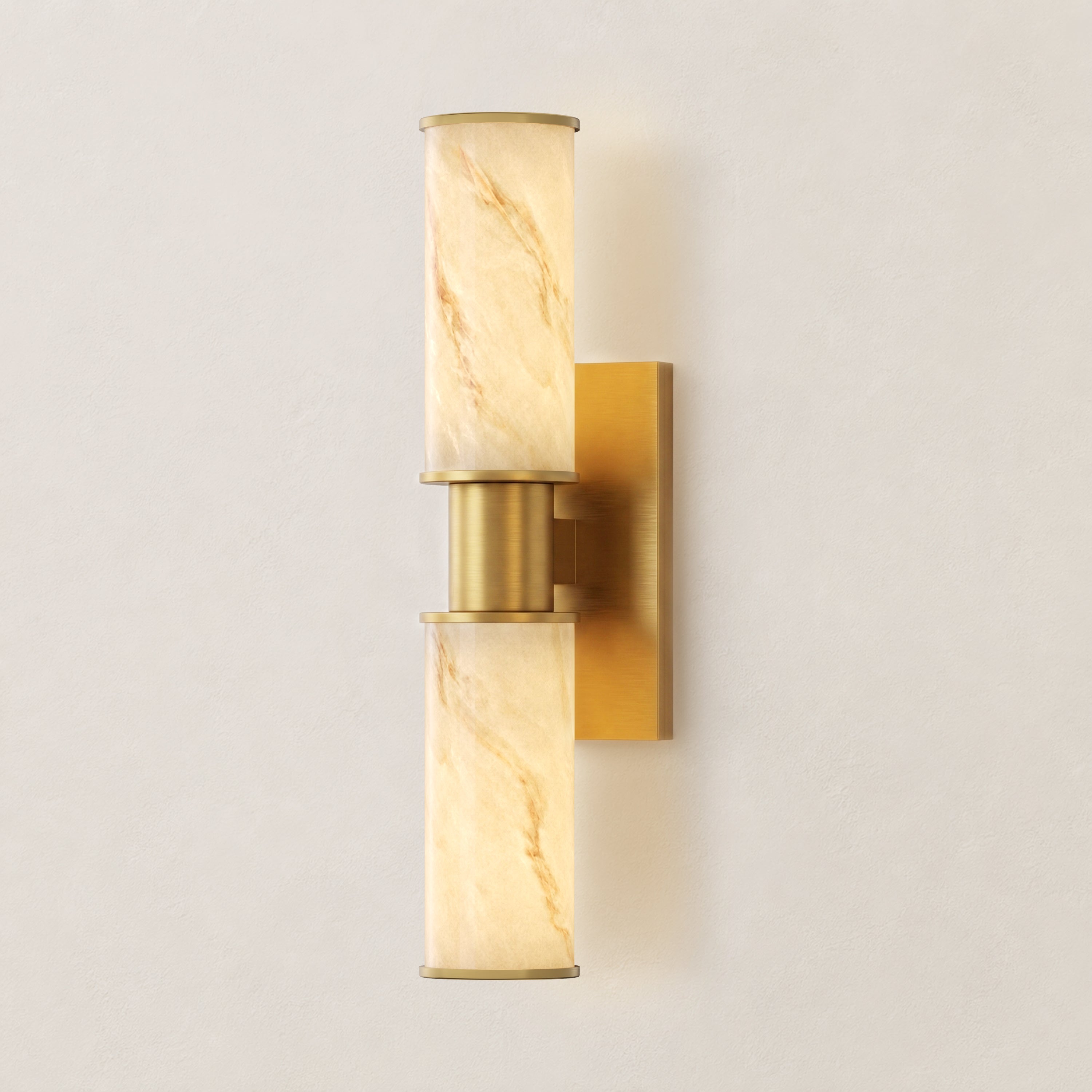 Nuvarelle Resin Double Cylinder Wall Sconce 15.8" 22"H 