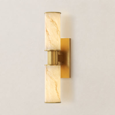 Nuvarelle Resin Double Cylinder Wall Sconce 15.8" 22"H 