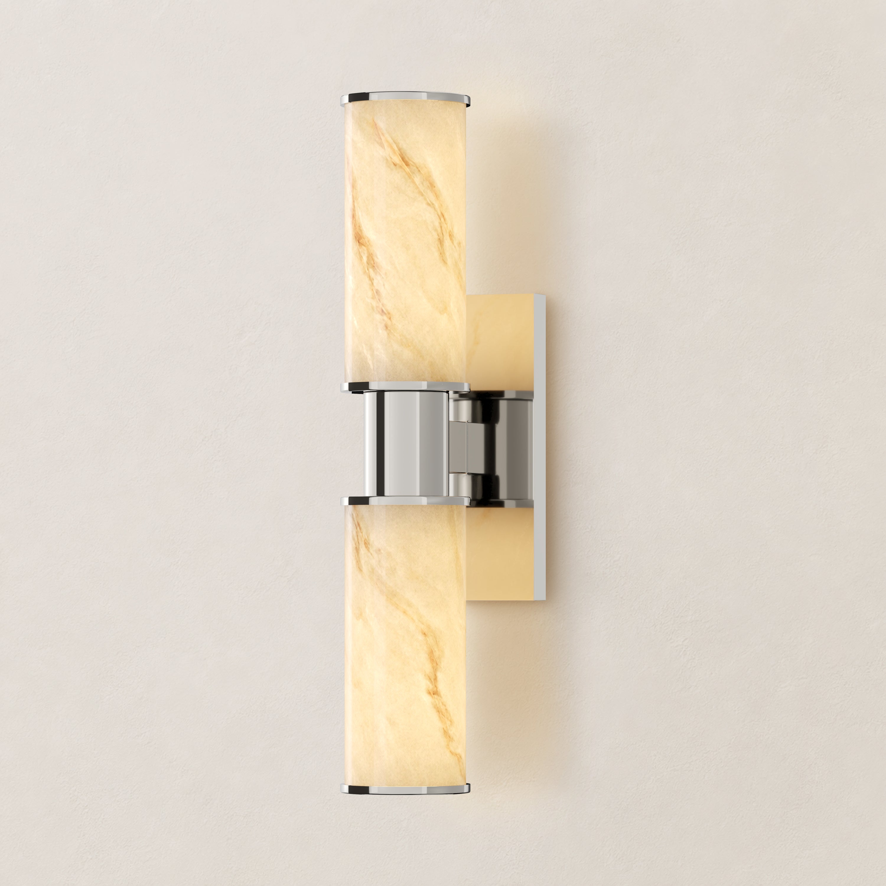 Nuvarelle Resin Double Cylinder Wall Sconce 15.8" 22"H