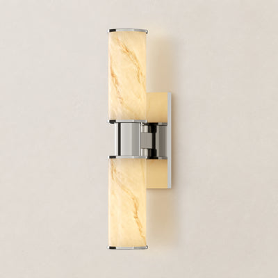 Nuvarelle Resin Double Cylinder Wall Sconce 15.8" 22"H