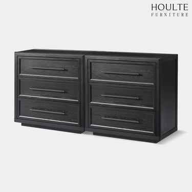 Alvar 63″ Oak 6-Drawer Chest(Set of 2)