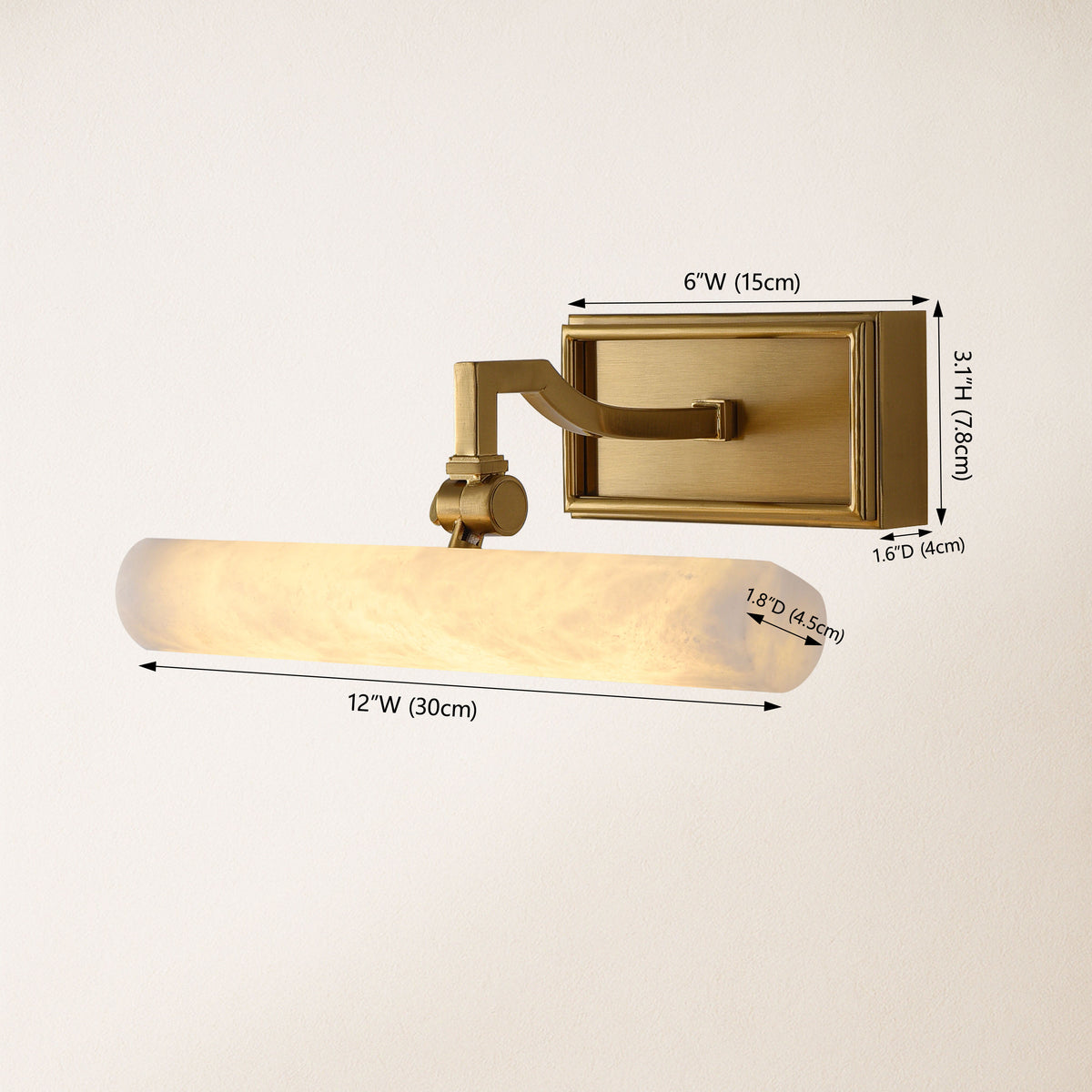 Nimbus Alabaster Picture Light 12"