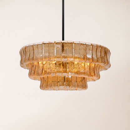 Wlass Art Glass Round Chandelier