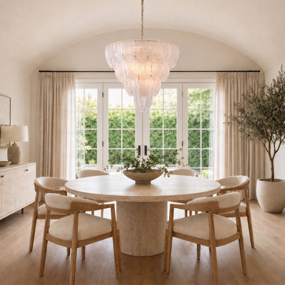Veloura Textured Glass Loop Cascade Chandelier 25.2"W