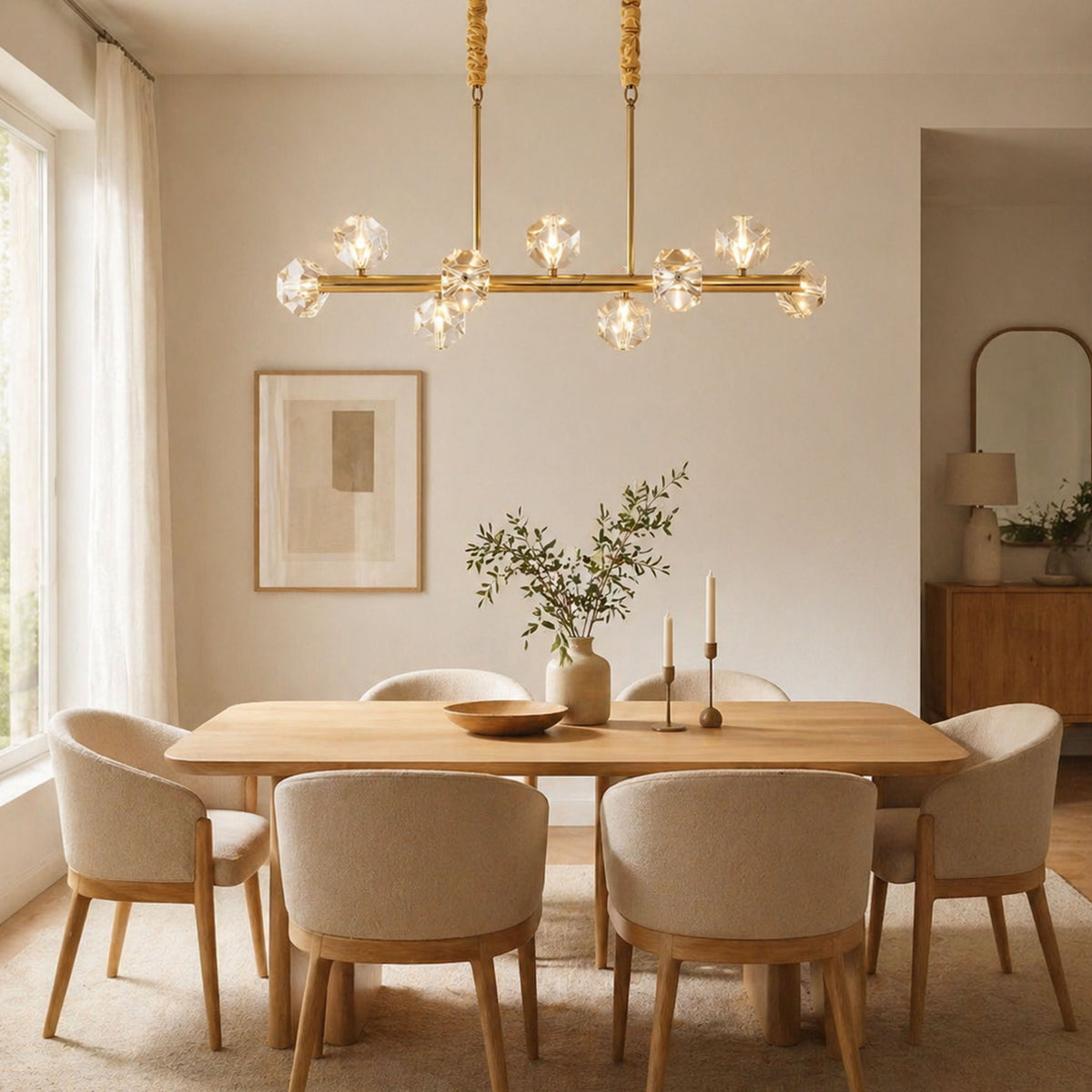 Stravon Radiant Structure Crystal Linear Chandelier