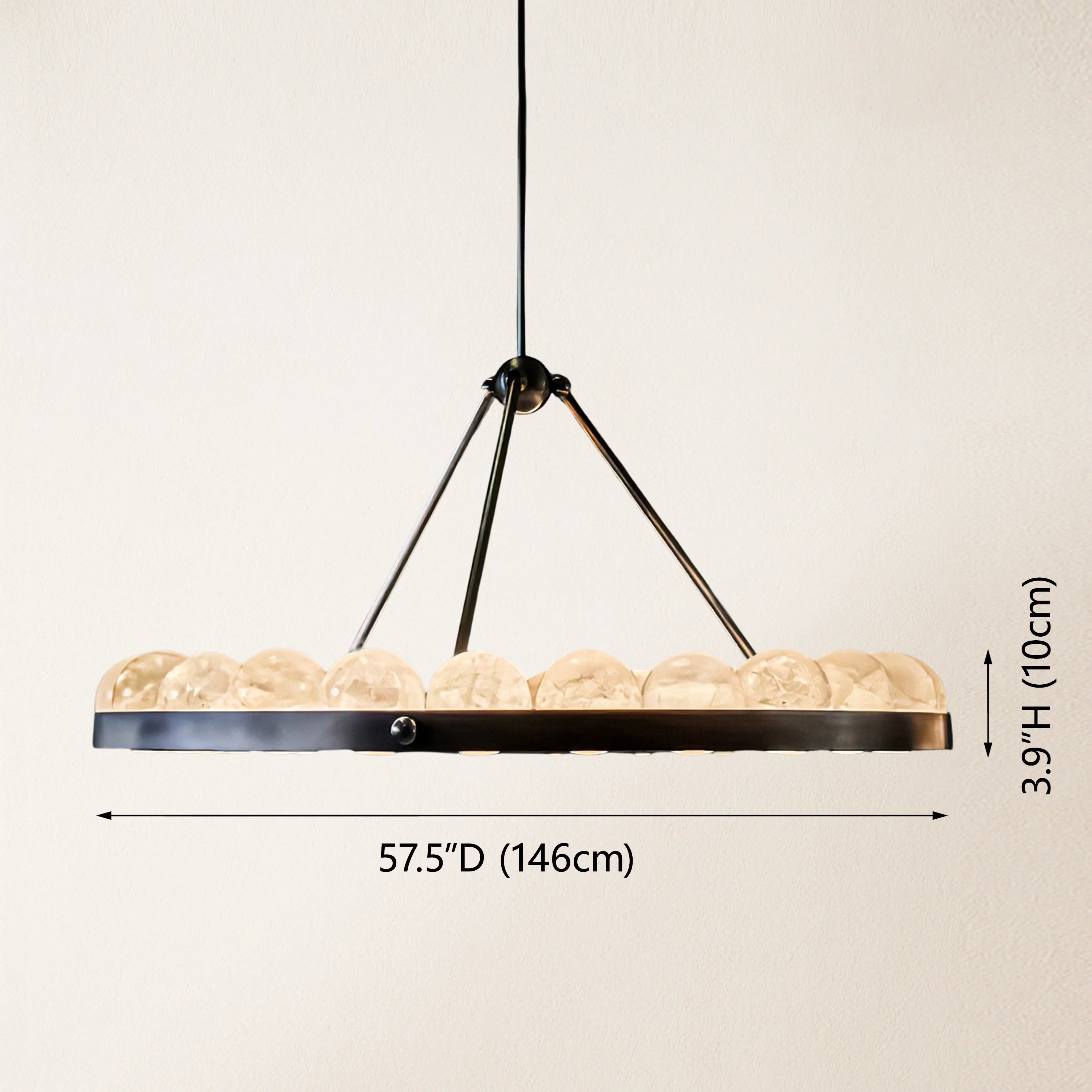 Nami Alabaster Global Suter Chandelier 57"D