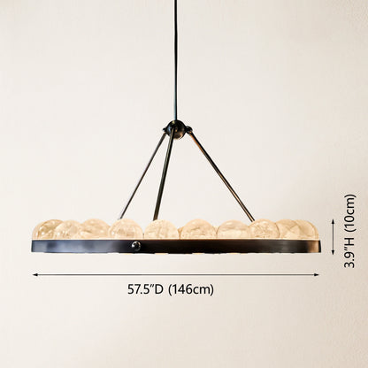 Nami Alabaster Global Suter Chandelier 57"D