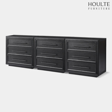 Alvar 94.5″ Oak 9-Drawer Chest(Set of 3)