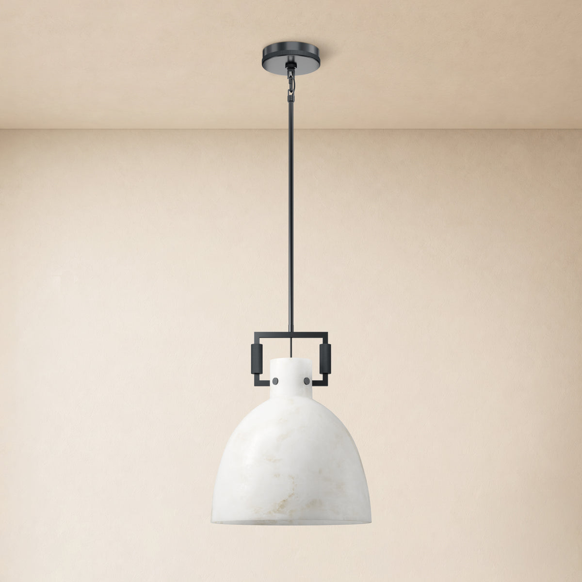 Lioren Resin Dome Pendant Light 14.2"D