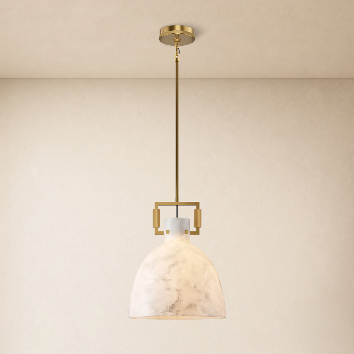 Lioren Resin Dome Pendant Light 14.2"D