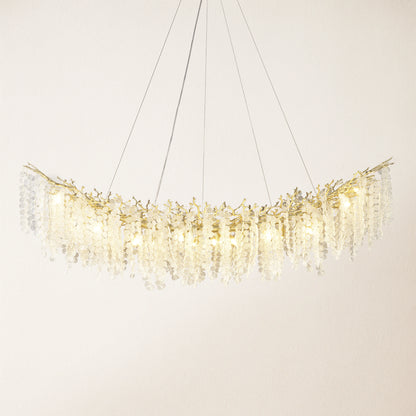 Shiro Noda Crystal Tree Branch Linear Chandelier 72"