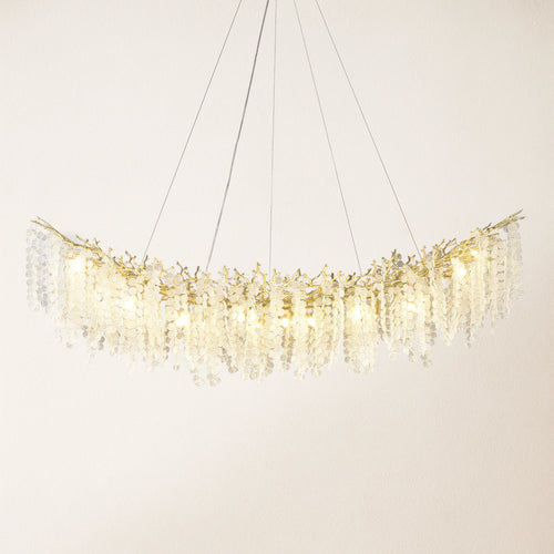 Shiro Noda Crystal Tree Branch Linear Chandelier 72"