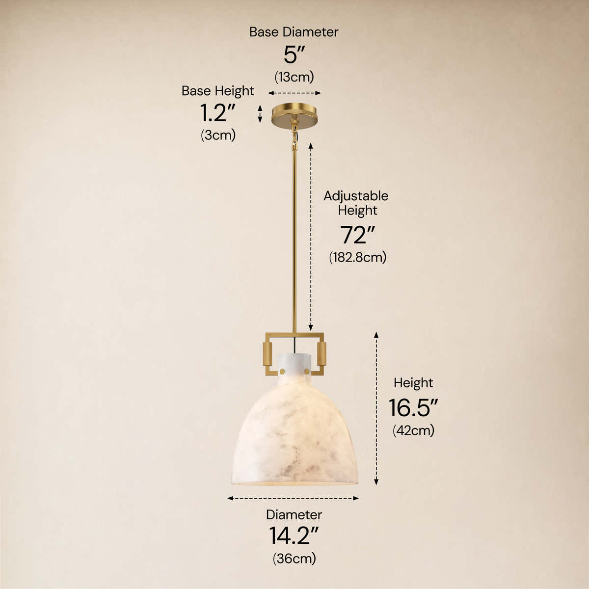 #Finish_Gold,Size_14.2" dimensions 2