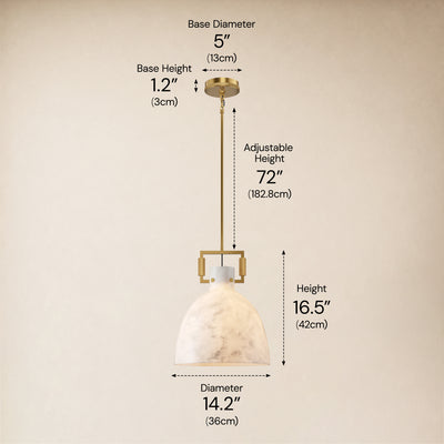 Lioren Resin Dome Pendant Light 14.2"D