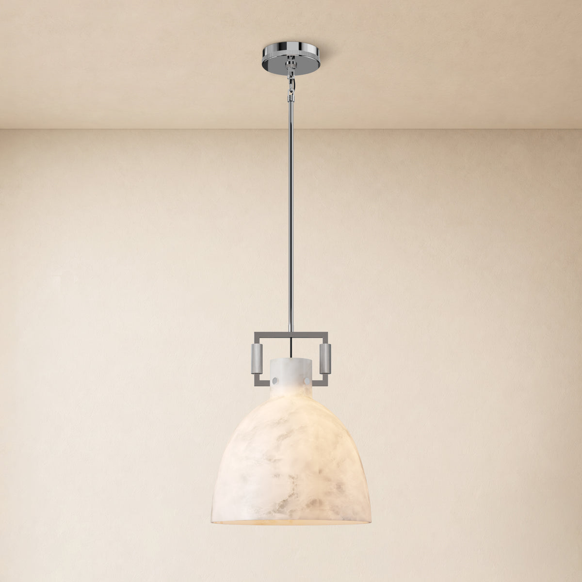 Lioren Resin Dome Pendant Light 14.2"D