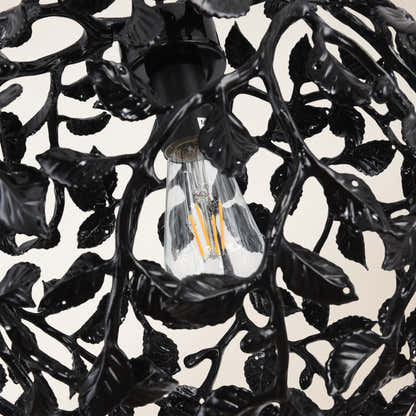 Elara Black Spherical Cage Chandelier  14"D