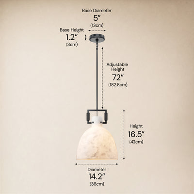 Lioren Resin Dome Pendant Light 14.2"D