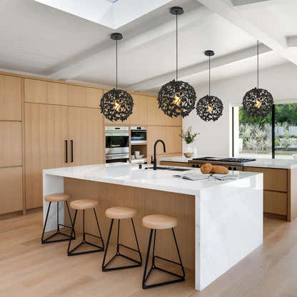 Elara Black Spherical Cage Chandelier  14"D