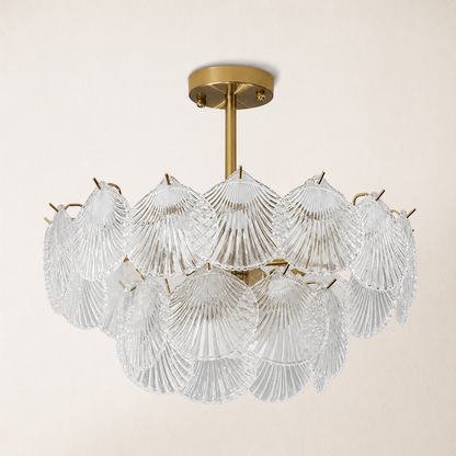 Marivelle Luxury Shell Glass Chandelier