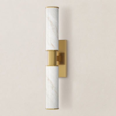 Nuvarelle Resin Double Cylinder Wall Sconce 15.8" 22"H 