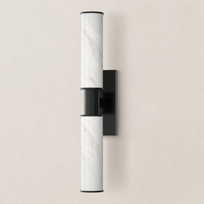Nuvarelle Resin Double Cylinder Wall Sconce 15.8" 22"H 