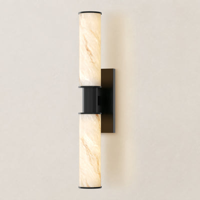 Nuvarelle Resin Double Cylinder Wall Sconce 15.8" 22"H 