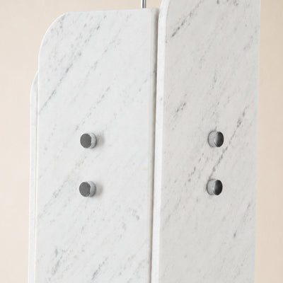 Pietra White Marble Oval Pendant Light 6"D