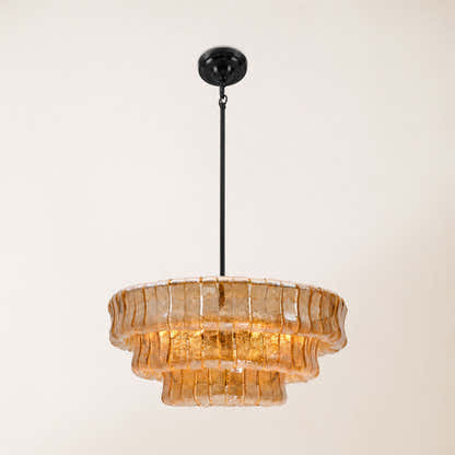 Wlass Art Glass Round Chandelier