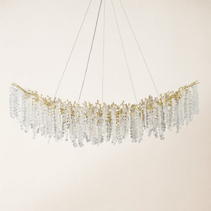 Shiro Noda Crystal Tree Branch Linear Chandelier 72"