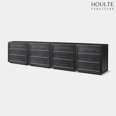 Alvar 126″ Oak 12-Drawer Chest(Set of 4)