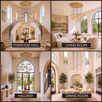 Mirelune Glass Disc Round Chandelier 36"D