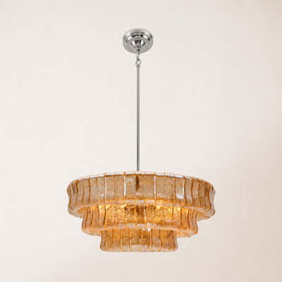 Ondalia Art Glass Round Chandelier