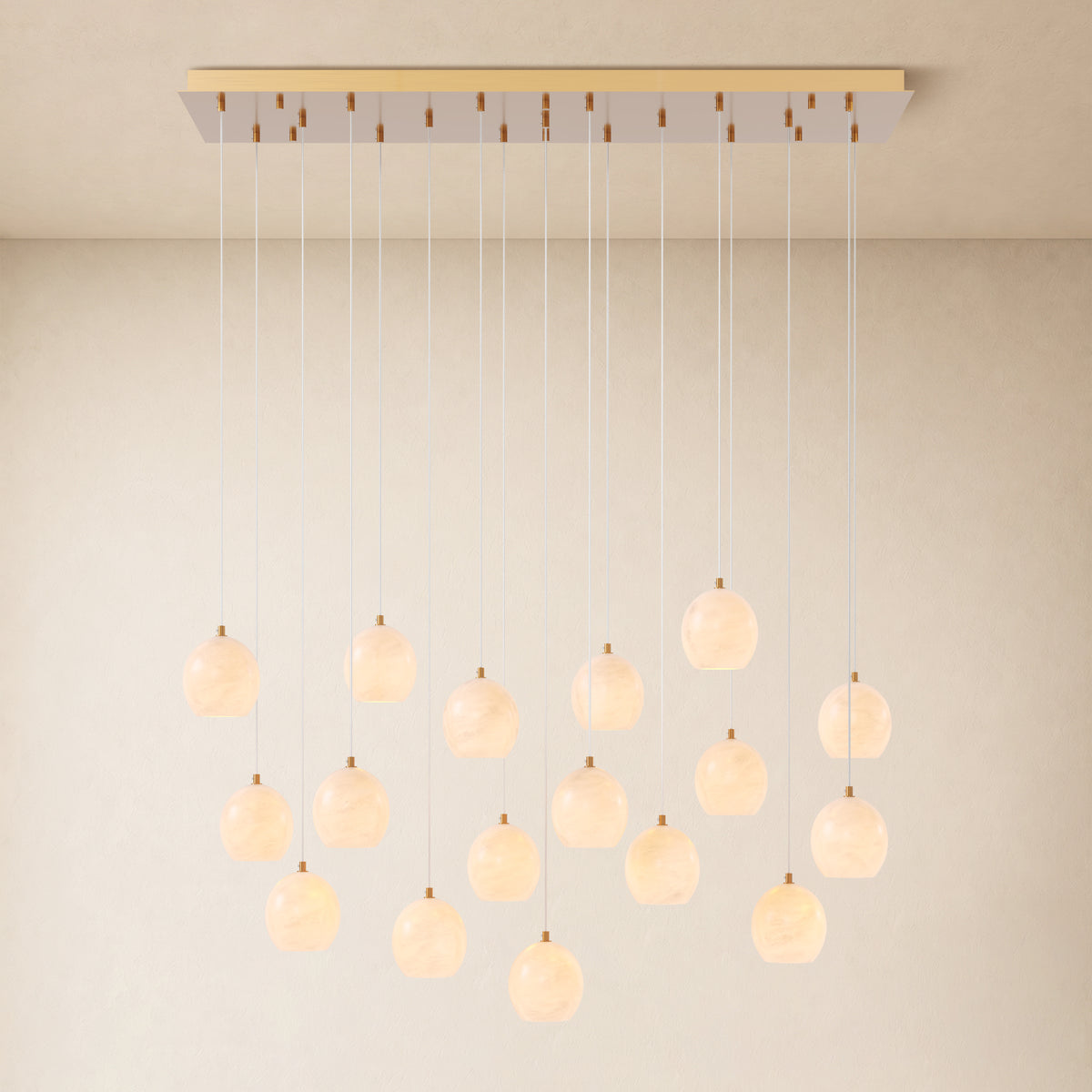 Quorvyn Resin Globe Linear Chandelier 